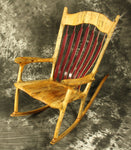 Spalted Maple Sculpted Rocking Chair with Purpleheart Accents