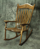 Walnut Sculpted Rocking Chair