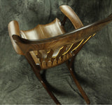 Walnut Sculpted Rocking Chair