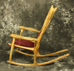 Spalted Maple and Purpleheart Sculpted Rocking Chair