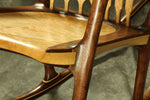 Birdseye Maple and Walnut Sculpted Rocking Chair