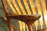 Quilted Maple and Walnut Sculpted Rocking Chair