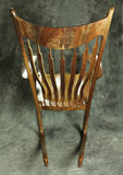 Zebrawood and Walnut Sculpted Rocking Chair