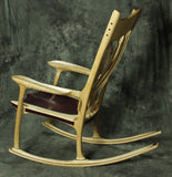 Curly Maple and Purpleheart Sculpted Rocking Chair