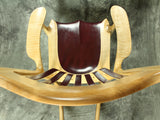Curly Maple and Purpleheart Sculpted Rocking Chair